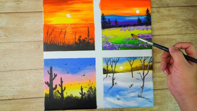 Easy Acrylic Painting Ideas for Beginners on Canvas 