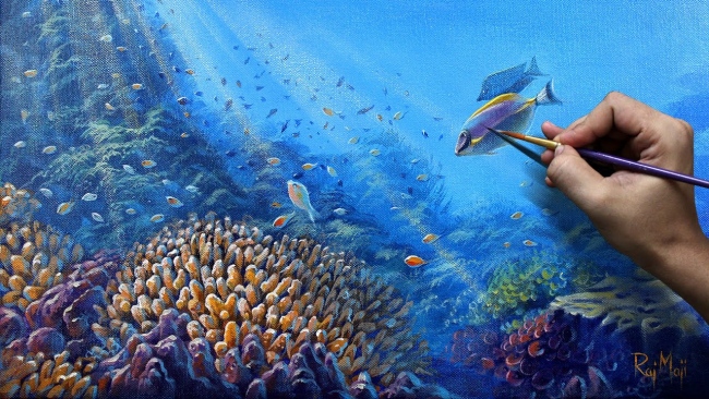 How to Paint Ocean Life