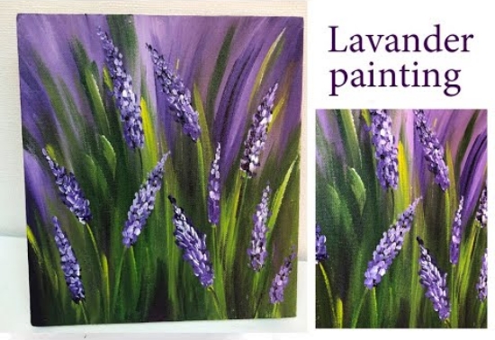 How to paint lavender field