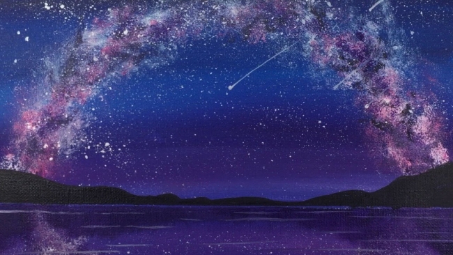 MILKY WAY GALAXY-ACRYLIC PAINTING