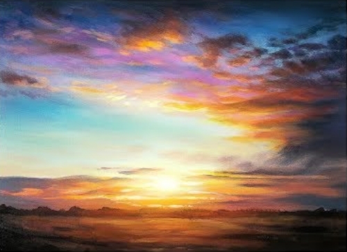 Painting a Realistic Sunset in Acrylics