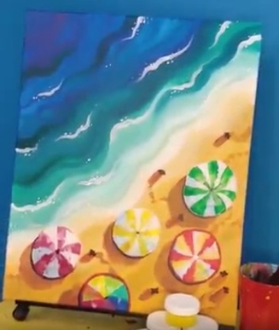 Seaside Escape Acrylic Painting-DIY