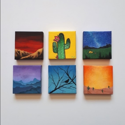 Tiny Paintings, Acrylic