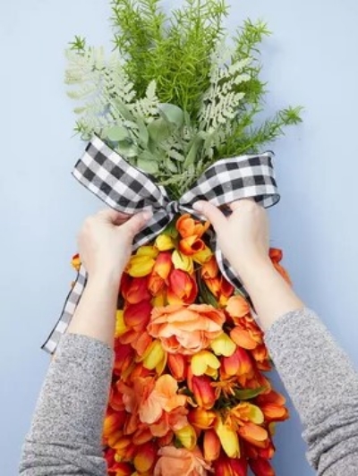 Tulip Carrot Wreath-Easter decoration