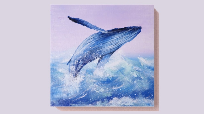 WHALE ACRYLIC PAINTING TUTORIAL