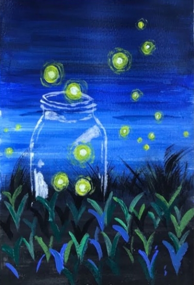 firefly Easy and Simple Acrylic painting