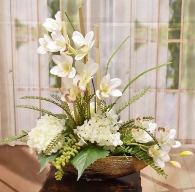white-orchid-and-hydrangea-silk-floral