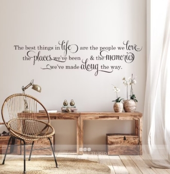 Best Things In Life Wall Decal