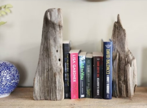 Driftwood bookends