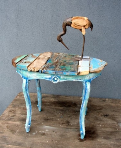 End table with Driftwood and Boatwood