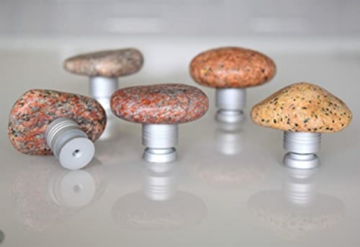Handmade Natural Beach Stone Cabinet knobs and pulls