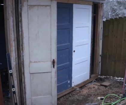 How To Use Salvaged Doors On A Shed
