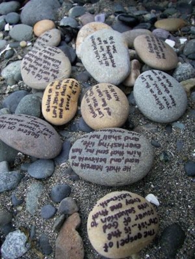 Inspirational Quotes on Pebbles