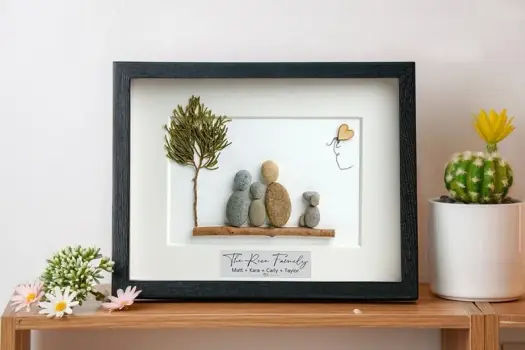 Personalised Pebble Picture For Home