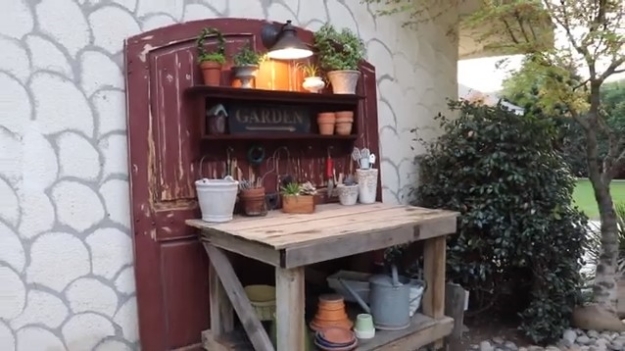 Repurposing Old Doors For My Potting Bench