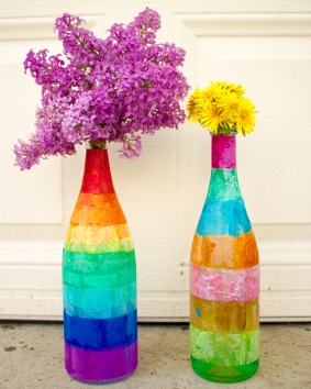 Tissue-Paper-Decoupaged-Glass-Bottles