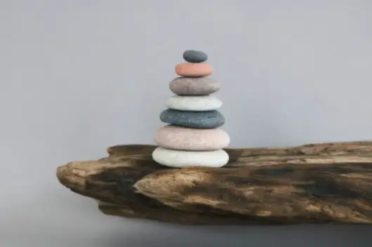 Zen Balance Pebbles - Small Beach Stone Cairn