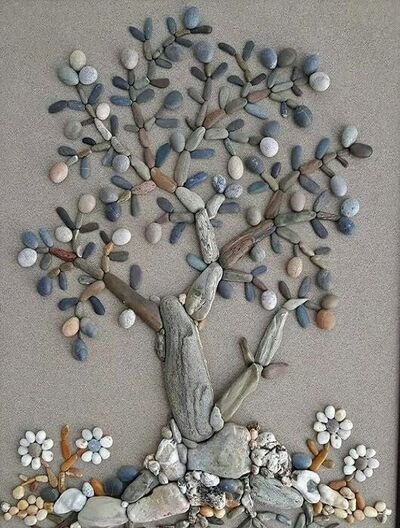 beautifulpebbletreeofrocksandstones