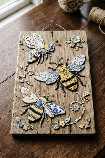 broken-china-bees-art-diy