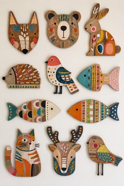 cardboard-painted-animals-craft
