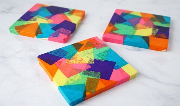 diy-tissue-paper-coasters