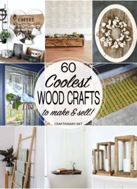 60 Wood Craft Ideas for home decor and gifts