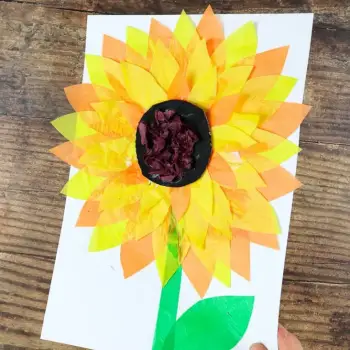 easy-tissue-paper-sunflower-craft