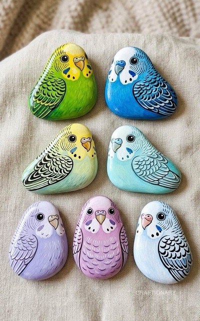 hand-painted-budgies-rock-birds-paintingJPG