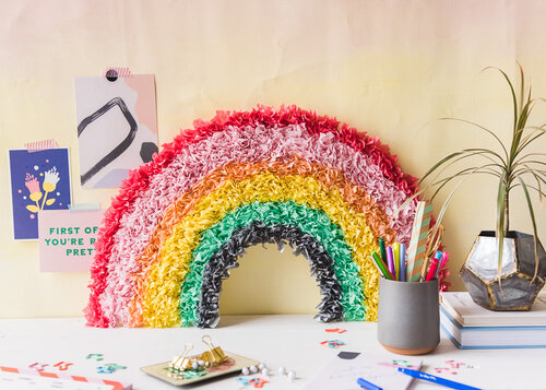 The Best Tissue Paper Rainbow Craft for Kids - Crafting A Fun Life