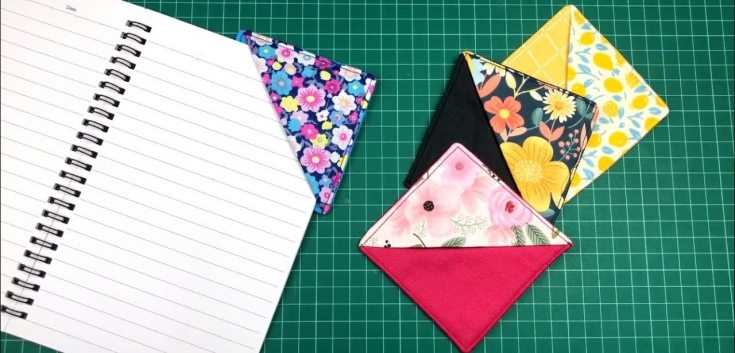 Fabric Corner Bookmarks