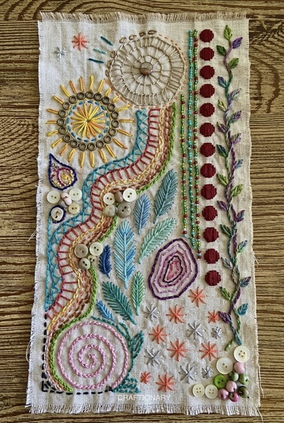 embroidery-stitches-on-a-piece-of-fabric-slow-stitching