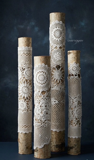 wood-logs-and-crochet-doilies-diy