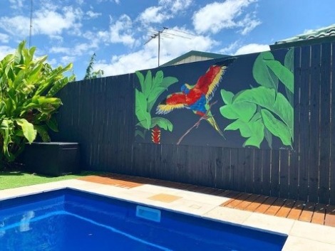 An Artful Mural for Fence Decor