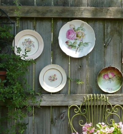 Plates and Dishes for Fence Decor