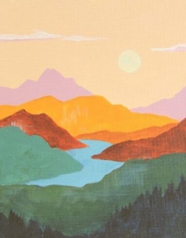 Simple Landscape Painting - Craftionary