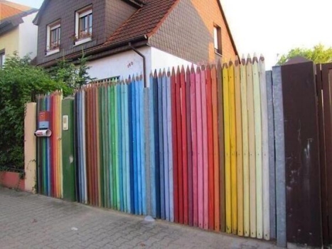 color pencil fence