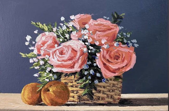 painting-of-flowers-and-fruits