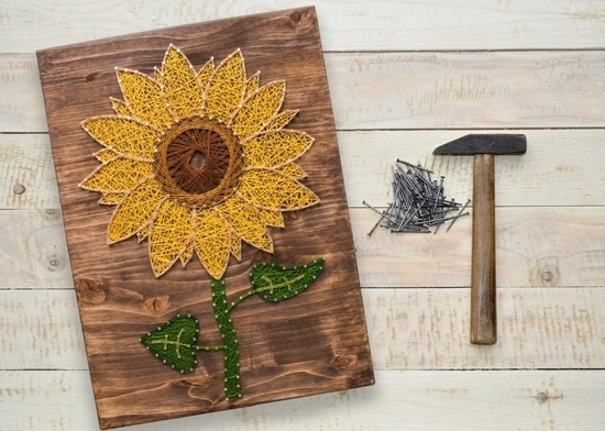 sunflower-string-art