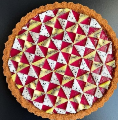 Cranberry Raspberry Curd Tart