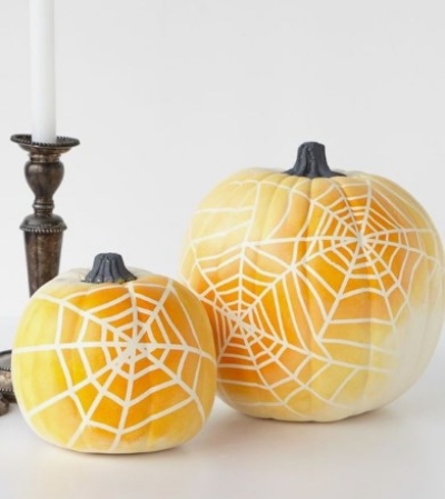 Ombre Spiderweb Pumpkins -project