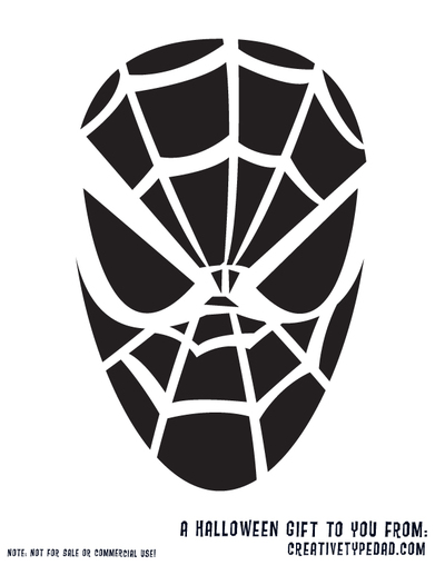 Spiderman-pumpkin-template