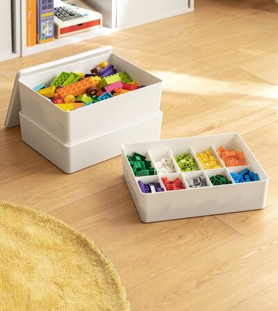 Use-Storage-Bins-to-Organize-Legos-by-Color