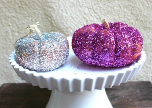 glitter-pumpkins