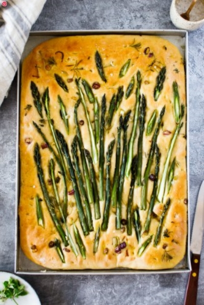 Asparagus focaccia art