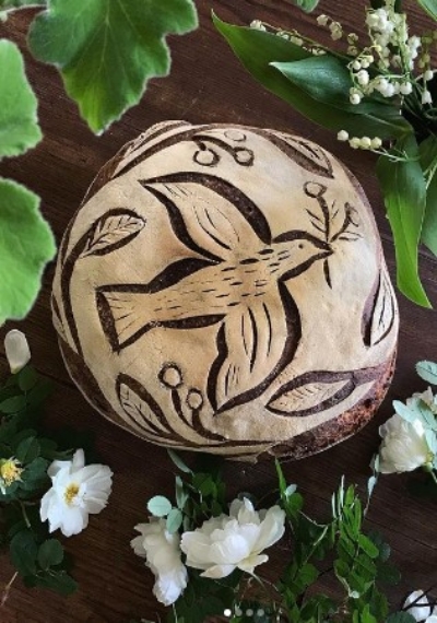Dove Sourdough bread art