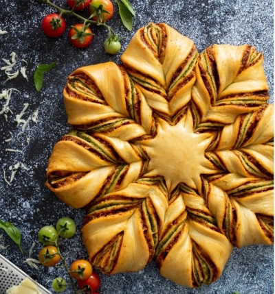 Italian star bread art