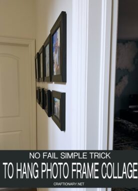 How to hang small photo frames collage in alignment?
