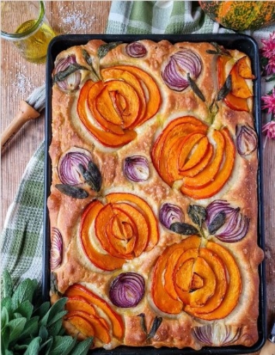 Pumpkin focaccia