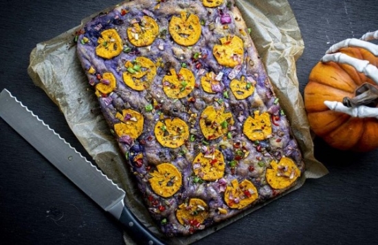 Pumpkin patch focaccia bread.