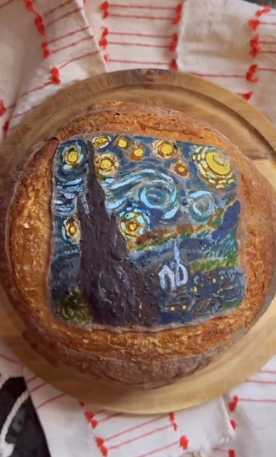 Starry-Night-Sourdough-Painted-Bread